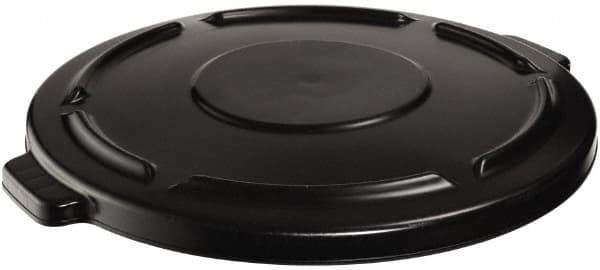 Rubbermaid - Round Lid for Use with 44 Gal Trash Cans - Black, Plastic, For 2643 Brute Trash Cans - USA Tool & Supply