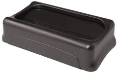 Rubbermaid - Rectangle Lid for Use with 23 Gal Rectangular Trash Cans - Black, Plastic, For Slim Jim Trash Cans - USA Tool & Supply