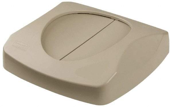 Rubbermaid - Square Lid for Use with 23 Gal Square Trash Cans - Beige, Plastic, For 3569-07 & 3569-88 - USA Tool & Supply