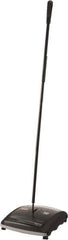 Rubbermaid - 7-1/2" Sweeping Width, Dual Brush Walk Behind Sweeper - Manual Push, Rubber Wheels, Nylon Bristles - USA Tool & Supply