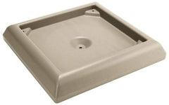 Rubbermaid - Beige Plastic Weighted Base - Compatible with 45 & 65 Gal Containers, 24-1/2" Long, 6" High - USA Tool & Supply