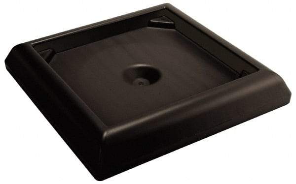 Rubbermaid - Black Plastic Weighted Base - Compatible with 45 & 65 Gal Containers, 24-1/2" Long, 6" High - USA Tool & Supply