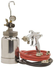 Binks - High Volume/Low Pressure Paint Spray Gun - 2 Qt Capacity, 50 Max psi, 10 to 14 CFM, For Adhesives, Enamels, Epoxies, Lacquers, Latex, Polyurethanes, Primers, Sealers, Stains, Varnishes - USA Tool & Supply