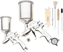 Binks - Gravity Feed High Volume/Low Pressure Paint Spray Gun - 175 Max psi, 7 to 12 CFM, For Adhesives, Enamels, Epoxies, Lacquers, Latex, Polyurethanes, Primers, Sealers, Stains, Varnishes - USA Tool & Supply
