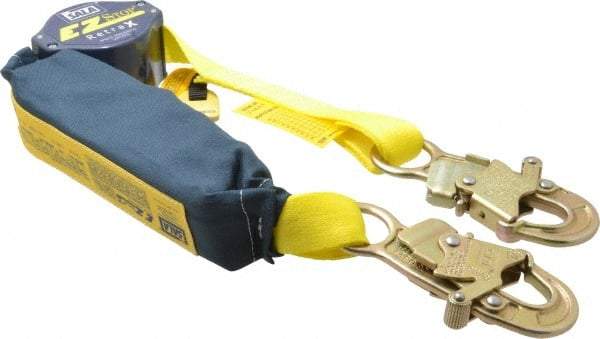 DBI/SALA - 6' Long, 310 Lb Capacity, Polyester Webbing Self-Retracting Lanyard - Yellow - USA Tool & Supply