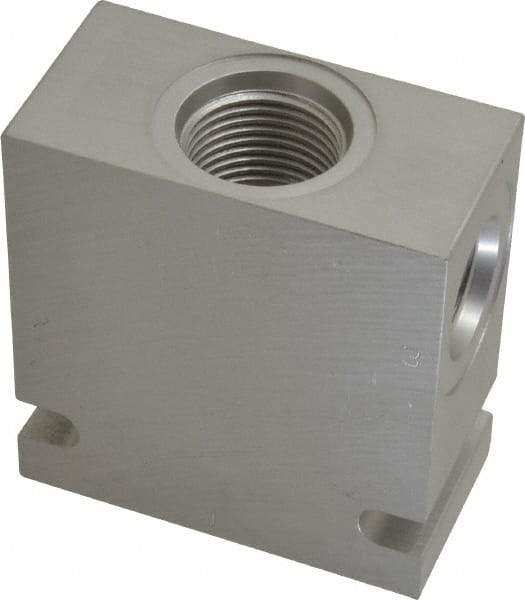Parker - 20 GPM Aluminum Hydraulic Control Valve - 7/8-14 Thread, C10-3 Cavity, 1-1/4" Wide x 2-1/2" Long - USA Tool & Supply