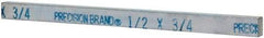 Precision Brand - 12" Long x 3/4" High x 1/2" Wide, Zinc-Plated Key Stock - Low Carbon Steel - USA Tool & Supply