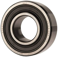 SKF - 50mm Bore Diam, 110mm OD, Double Seal Self Aligning Radial Ball Bearing - 40mm Wide, 2 Rows, Round Bore, 4,500 Lb Static Capacity, 14,300 Lb Dynamic Capacity - USA Tool & Supply