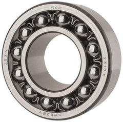 SKF - 50mm Bore Diam, 110mm OD, Open Self Aligning Radial Ball Bearing - 40mm Wide, 2 Rows, Round Bore, 4,500 Lb Static Capacity, 14,300 Lb Dynamic Capacity - USA Tool & Supply