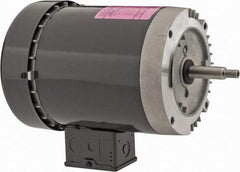 US Motors - 1/2 hp, TEFC Enclosure, No Thermal Protection, 3,500 RPM, 208-230/460 Volt, 60 Hz, Three Phase Standard Efficient Motor - Size 56J Frame, Rigid Mount, 1 Speed, Ball Bearings, 2-1.8/0.9 Full Load Amps, F Class Insulation, Reversible - USA Tool & Supply