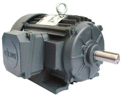 US Motors - 7-1/2 hp, TEFC Enclosure, No Thermal Protection, 3,500 RPM, 208-230/460 Volt, 60 Hz, Three Phase Energy Efficient Motor - Size 213 Frame, Rigid Mount, 1 Speed, Ball Bearings, 18.6-17.2/8.6 Full Load Amps, F Class Insulation, CCW Lead End - USA Tool & Supply
