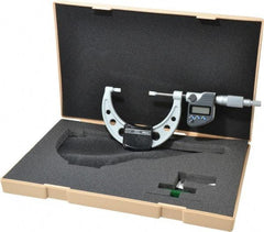 Mitutoyo - 50.8mm to 76.2mm Electronic Blade Micrometer - 0.003mm Accuracy, 0.75mm Blade Thickness, Ratchet Stop Thimble - USA Tool & Supply