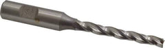 Made in USA - 0.5° Taper Angle per Side, 1/4" Small End Diam, 2-1/4" LOC, High Speed Steel 3 Flute Tapered Square End Mill - 4-1/4" OAL, 1/2" Shank Diam, Spiral Flute - USA Tool & Supply