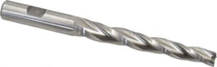 Made in USA - 1° Taper Angle per Side, 3/8" Small End Diam, 3-1/4" LOC, High Speed Steel 3 Flute Tapered Square End Mill - 5-1/2" OAL, 1/2" Shank Diam, Spiral Flute - USA Tool & Supply