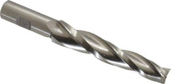 Made in USA - 2° Taper Angle per Side, 5/8" Small End Diam, 4-1/4" LOC, High Speed Steel 3 Flute Tapered Square End Mill - 6-1/2" OAL, 3/4" Shank Diam, Spiral Flute - USA Tool & Supply