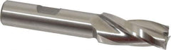 Made in USA - 3° Taper Angle per Side, 1/2" Small End Diam, 1-1/4" LOC, High Speed Steel 3 Flute Tapered Square End Mill - 3-1/4" OAL, 1/2" Shank Diam, Spiral Flute - USA Tool & Supply