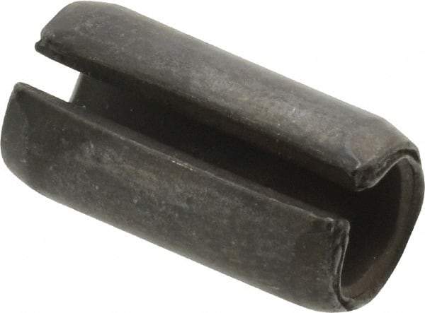 Made in USA - 3/8" Diam x 3/4" Long Slotted Spring Pin - Grade 1070-1090 Alloy Steel, Black Oxide Finish - USA Tool & Supply