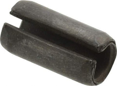 Made in USA - 3/8" Diam x 3/4" Long Slotted Spring Pin - Grade 1070-1090 Alloy Steel, Black Oxide Finish - USA Tool & Supply