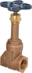 NIBCO - 1" Pipe, Class 125, Threaded Bronze Solid Wedge Rising Stem Gate Valve - 200 WOG, 125 WSP, Screw-In Bonnet - USA Tool & Supply