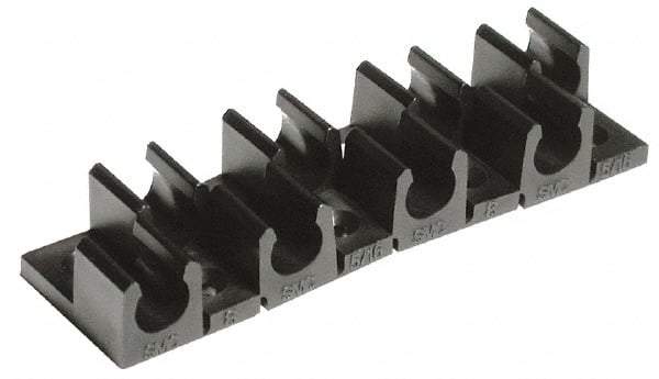 SMC PNEUMATICS - Multitube Holder - Black, 6 Slots - USA Tool & Supply