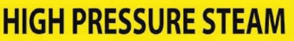 NMC - Pipe Marker with High Pressure Steam Legend and No Graphic - 3/4 to 1-1/4" Pipe Outside Diam, Black on Yellow - USA Tool & Supply