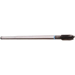 Emuge - M8x1.25 3 Flute Nitride Finish Cobalt Spiral Point Extension Tap - Plug Chamfer, 180mm OAL, 6H Class of Fit, Series Rekord B - Exact Industrial Supply