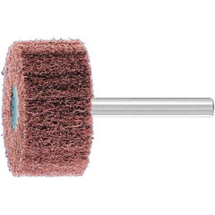 PFERD - 1-1/2" Diam x 3/4" Face Width, Aluminum Oxide Nonwoven Mounted Flap Wheel - 1/4" Shank Mount, 280 Grit, 15,000 Max RPM - USA Tool & Supply