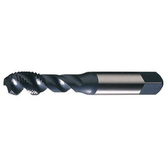 M5x0.8 3 Flute D4 HSS (M4) CNC For Soft Metals Spiral Flute for Steel and Stainless Steel- Steam Oxide - Exact Industrial Supply