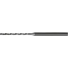 1.6 mm Dia. × 4 mm Shank × 29.3 mm Flute Length × 81 mm OAL, 15xD, 140°, AlTiN Nano, 2 Flute, Coolant Thru, Straight / Cylindrical Solid Carbide Drill