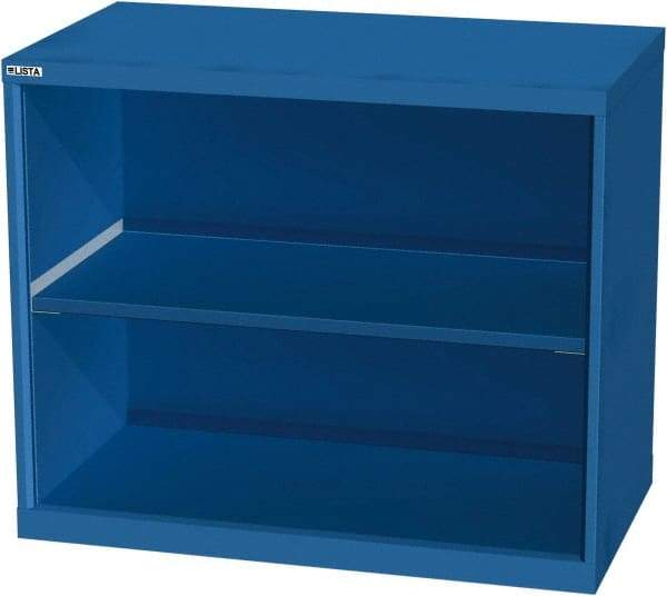 LISTA - 2 Shelf, 33-1/2" High x 40" Wide Bookcase - 22-1/2" Deep, Steel, Blue - USA Tool & Supply