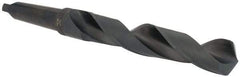 Chicago-Latrobe - 1-1/2", 4MT 118° Point High Speed Steel Taper Shank Drill Bit - Oxide Finish, 9-3/8" Flute Length, 15" OAL, Spiral Flute, Series 110 - USA Tool & Supply