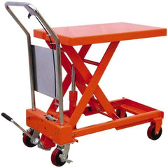 Vestil - 1,000 Lb Capacity Hydraulic Scissor Elevating Cart - 15-1/2" Lift Height, 32" Platform Length x 19-3/4" Platform Width - USA Tool & Supply