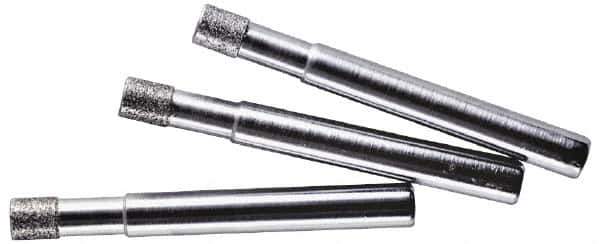 Made in USA - 5/32" Head Thickness Diamond (Abrasive) Grinding Pin - 1/8" Shank Diam x 1-1/4" Shank Length, Coarse/Fine Grade - USA Tool & Supply