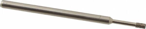 Made in USA - 5/32" Head Thickness CBN Grinding Pin - 1/8" Shank Diam x 1-3/4" Shank Length, Coarse Grade - USA Tool & Supply
