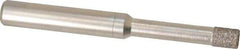 Made in USA - 0.188" Head Diam x 1/4" Head Thickness CBN Grinding Pin - 1/4" Shank Diam x 1-1/4" Shank Length, Coarse Grade - USA Tool & Supply