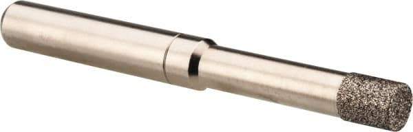 Made in USA - 0.218" Head Diam x 1/4" Head Thickness CBN Grinding Pin - 1/4" Shank Diam x 1-1/4" Shank Length, Coarse Grade - USA Tool & Supply