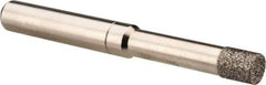 Made in USA - 0.218" Head Diam x 1/4" Head Thickness CBN Grinding Pin - 1/4" Shank Diam x 1-1/4" Shank Length, Coarse Grade - USA Tool & Supply