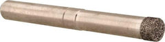 Made in USA - 1/4" Head Diam x 1/8" Head Thickness CBN Grinding Pin - 1/4" Shank Diam x 1-1/4" Shank Length, Coarse Grade - USA Tool & Supply