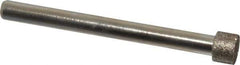 Made in USA - 3/8" Head Diam x 1/4" Head Thickness CBN Grinding Pin - 1/4" Shank Diam x 2-3/4" Shank Length, Coarse Grade - USA Tool & Supply
