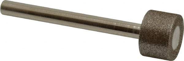Made in USA - 3/4" Head Diam x 1/2" Head Thickness CBN Grinding Pin - 1/4" Shank Diam x 2-1/2" Shank Length, Coarse Grade - USA Tool & Supply