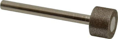 Made in USA - 3/4" Head Diam x 1/2" Head Thickness CBN Grinding Pin - 1/4" Shank Diam x 2-1/2" Shank Length, Coarse Grade - USA Tool & Supply