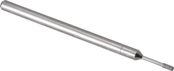 Made in USA - 1/8" Head Thickness Diamond (Abrasive) Grinding Pin - 1/8" Shank Diam x 1-7/8" Shank Length, Coarse/Fine Grade - USA Tool & Supply