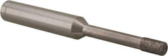 Made in USA - 0.141" Head Diam x 1/4" Head Thickness Diamond (Abrasive) Grinding Pin - 1/4" Shank Diam x 1-1/4" Shank Length, Coarse Grade - USA Tool & Supply