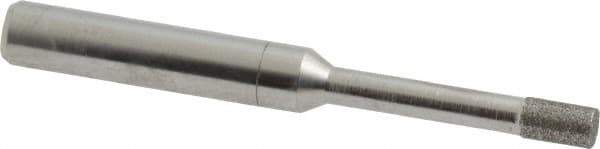 Made in USA - 0.156" Head Diam x 1/4" Head Thickness Diamond (Abrasive) Grinding Pin - 1/4" Shank Diam x 1-1/4" Shank Length, Coarse Grade - USA Tool & Supply