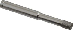 Made in USA - 0.218" Head Diam x 1/4" Head Thickness Diamond (Abrasive) Grinding Pin - 1/4" Shank Diam x 1-1/4" Shank Length, Coarse Grade - USA Tool & Supply