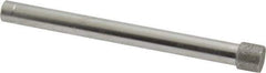 Made in USA - 0.312" Head Diam x 1/4" Head Thickness Diamond (Abrasive) Grinding Pin - 1/4" Shank Diam x 2-3/4" Shank Length, Coarse Grade - USA Tool & Supply
