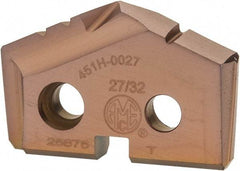Allied Machine and Engineering - 27/32" Diam x 5/32" Thick, Seat Code 1, 132° Included Angle Spade Drill Insert - AM200 Coated, Cobalt, Series GEN2 T-A - USA Tool & Supply