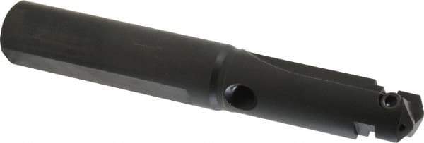 Allied Machine and Engineering - Series A, 31/32 to 1-3/8" Diam, 1" Diam Straight Shank, Straight Flute Spade Drill - 3" Max Depth, 3-17/32" Body Length, 6-1/2" OAL, Short Length, Through Coolant - USA Tool & Supply