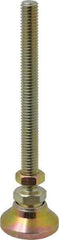 Gibraltar - 3/8-16 Bolt Thread, Studded Pivotal Stud Mount Leveling Pad & Mount - 3,750 Max Lb Capacity, 1-1/4" Base Diam - USA Tool & Supply