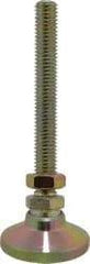 Gibraltar - 1/2-13 Bolt Thread, Studded Pivotal Stud Mount Leveling Pad & Mount - 5,000 Max Lb Capacity, 1-7/8" Base Diam - USA Tool & Supply